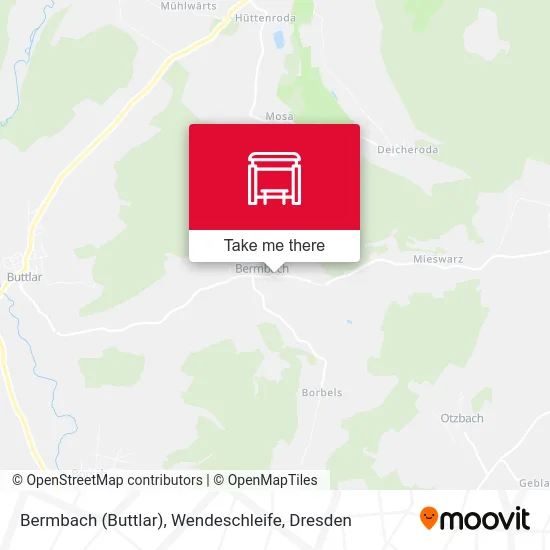 Карта Bermbach (Buttlar), Wendeschleife