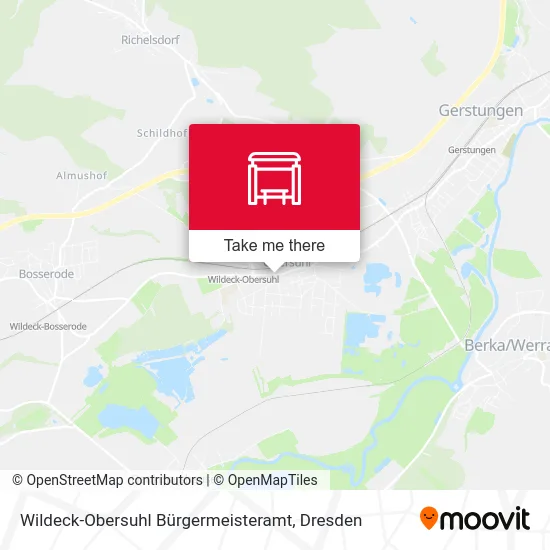 Карта Wildeck-Obersuhl Bürgermeisteramt