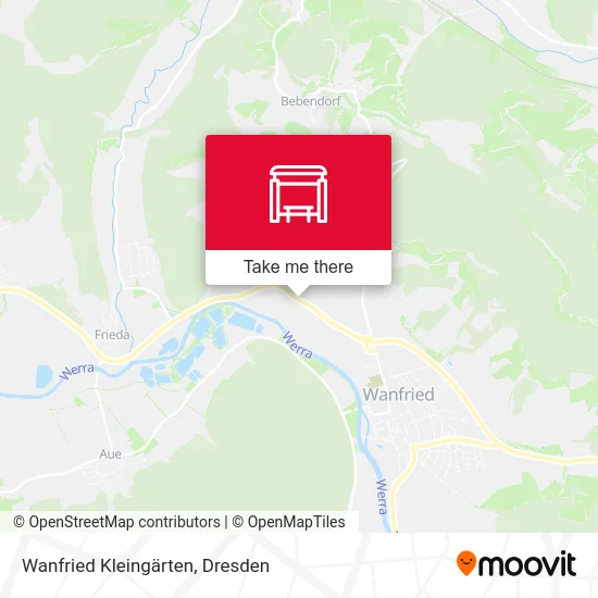 Карта Wanfried Kleingärten