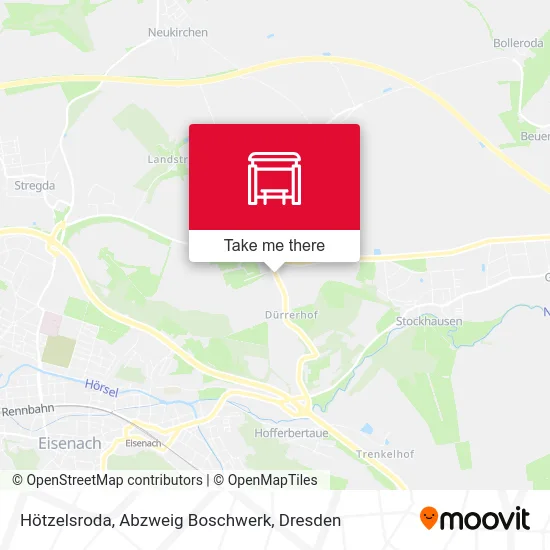 Карта Hötzelsroda, Abzweig Boschwerk