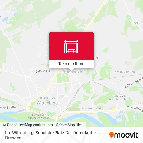 Карта Lu. Wittenberg, Schulstr. / Platz Der Demokratie