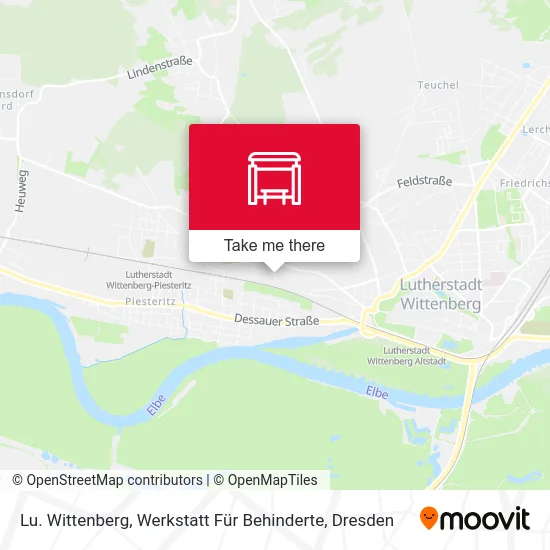 Карта Lu. Wittenberg, Werkstatt Für Behinderte