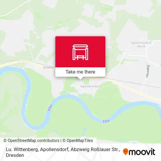 Карта Lu. Wittenberg, Apollensdorf, Abzweig Roßlauer Str.