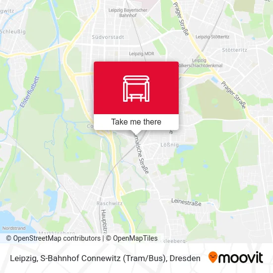 Карта Leipzig, S-Bahnhof Connewitz (Tram / Bus)