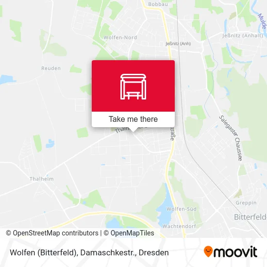 Карта Wolfen (Bitterfeld), Damaschkestr.