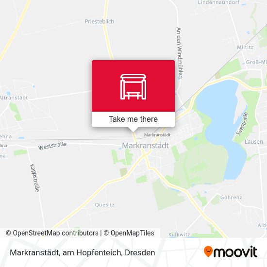 Карта Markranstädt, am Hopfenteich