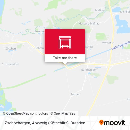 Карта Zschöchergen, Abzweig (Kötschlitz)