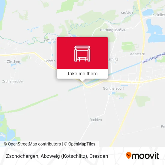 Карта Zschöchergen, Abzweig (Kötschlitz)