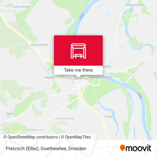 Карта Pretzsch (Elbe), Goetheallee