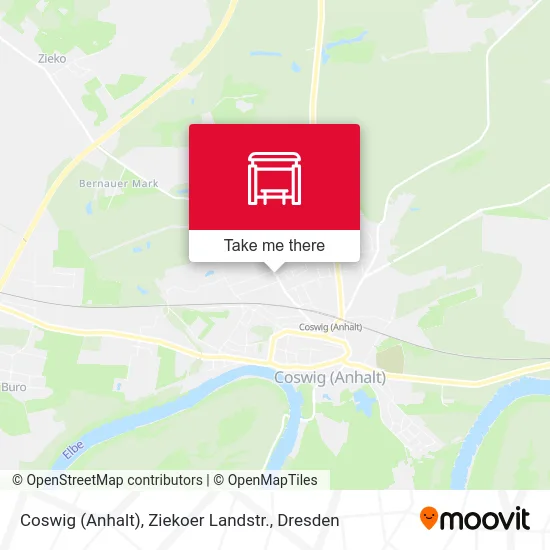 Карта Coswig (Anhalt), Ziekoer Landstr.