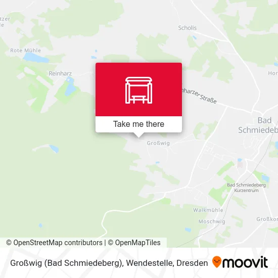 Карта Großwig (Bad Schmiedeberg), Wendestelle