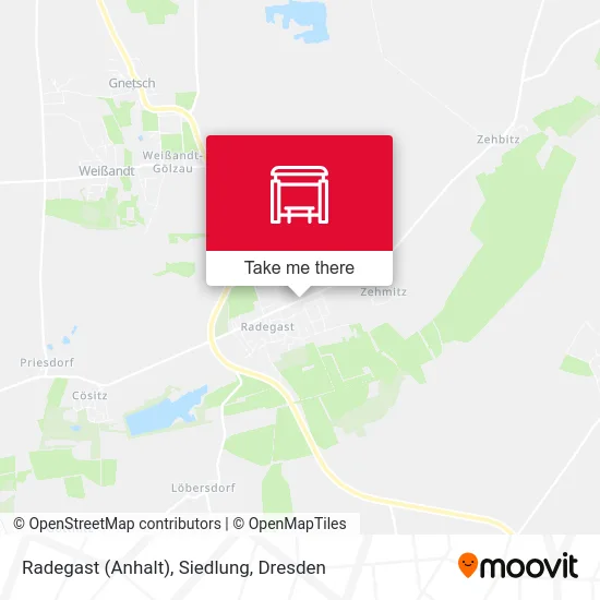 Карта Radegast (Anhalt), Siedlung