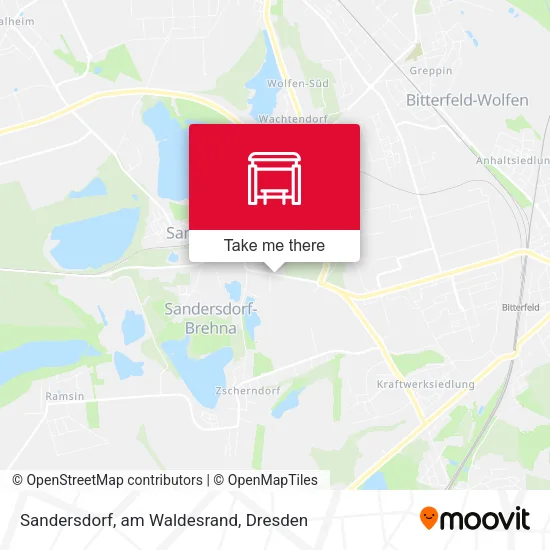 Карта Sandersdorf, am Waldesrand