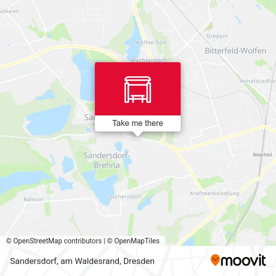 Карта Sandersdorf, am Waldesrand