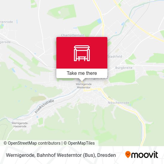 Карта Wernigerode, Bahnhof Westerntor (Bus)