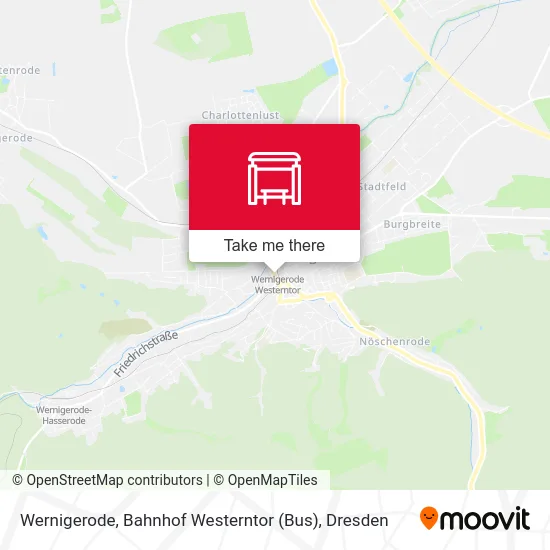 Карта Wernigerode, Bahnhof Westerntor (Bus)