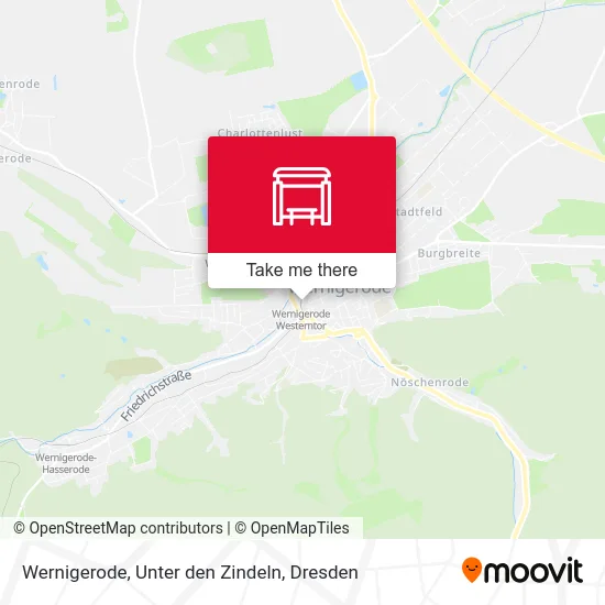 Карта Wernigerode, Unter den Zindeln