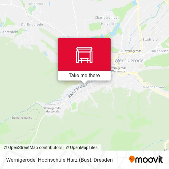 Карта Wernigerode, Hochschule Harz (Bus)