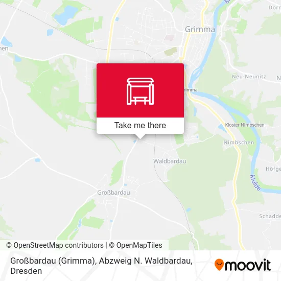 Карта Großbardau (Grimma), Abzweig N. Waldbardau