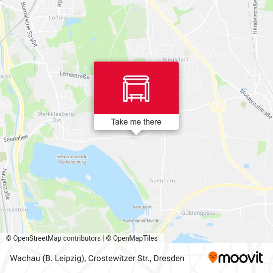 Карта Wachau (B. Leipzig), Crostewitzer Str.