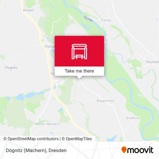Карта Dögnitz (Machern)