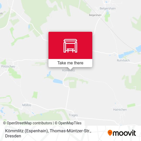 Карта Kömmlitz (Espenhain), Thomas-Müntzer-Str.