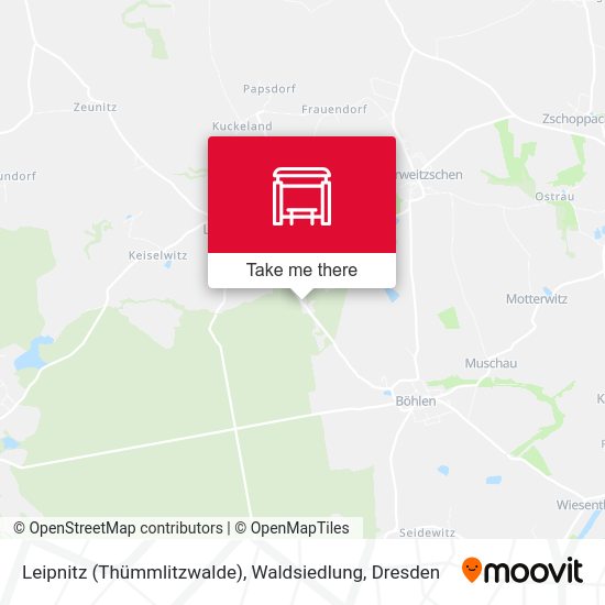 Карта Leipnitz (Thümmlitzwalde), Waldsiedlung