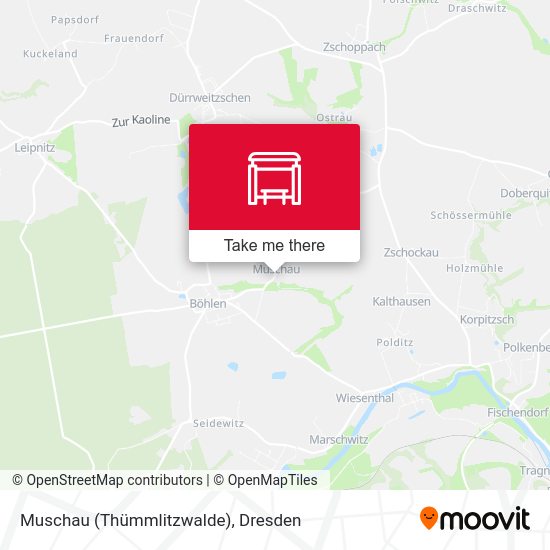 Карта Muschau (Thümmlitzwalde)