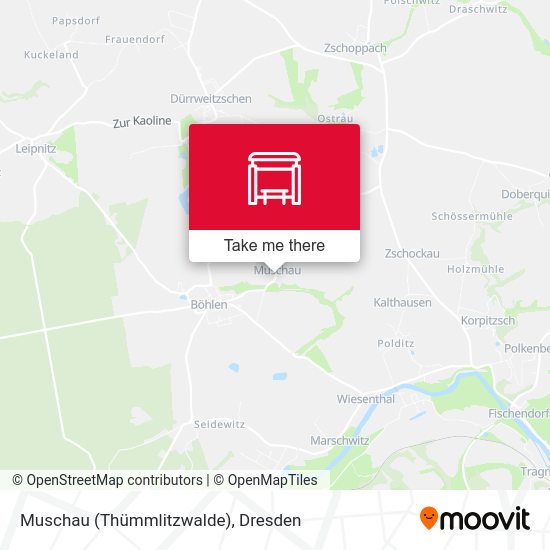 Карта Muschau (Thümmlitzwalde)