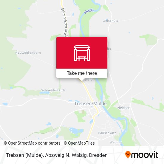 Карта Trebsen (Mulde), Abzweig N. Walzig