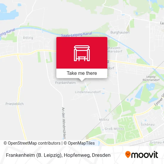 Frankenheim (B. Leipzig), Hopfenweg map