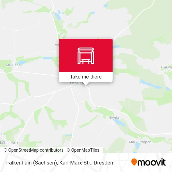 Карта Falkenhain (Sachsen), Karl-Marx-Str.