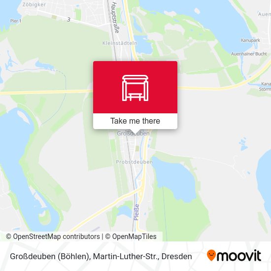 Карта Großdeuben (Böhlen), Martin-Luther-Str.