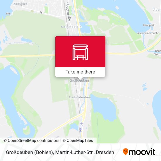 Карта Großdeuben (Böhlen), Martin-Luther-Str.