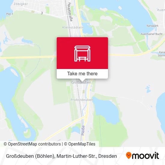 Карта Großdeuben (Böhlen), Martin-Luther-Str.