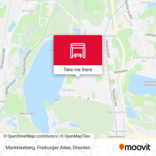Карта Markkleeberg, Freiburger Allee