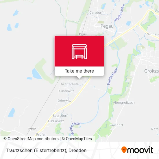 Карта Trautzschen (Elstertrebnitz)
