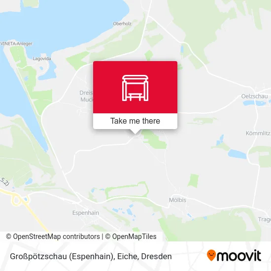 Карта Großpötzschau (Espenhain), Eiche