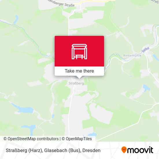 Карта Straßberg (Harz), Glasebach (Bus)