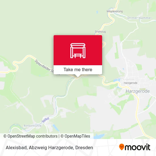 Карта Alexisbad, Abzweig Harzgerode