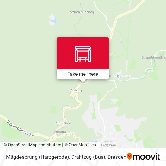 Карта Mägdesprung (Harzgerode), Drahtzug (Bus)