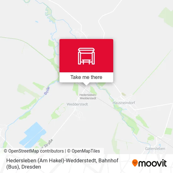 Карта Hedersleben (Am Hakel)-Wedderstedt, Bahnhof (Bus)