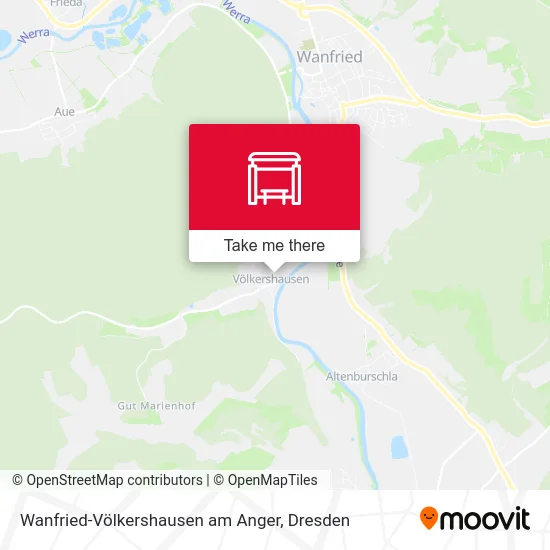 Карта Wanfried-Völkershausen am Anger