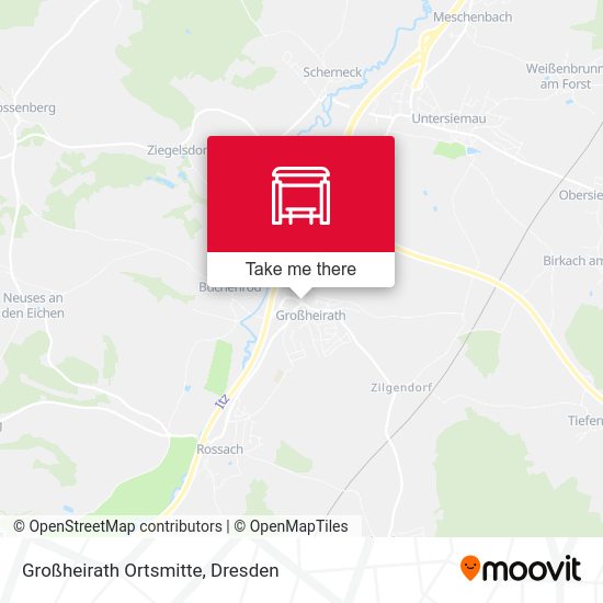 Карта Großheirath Ortsmitte