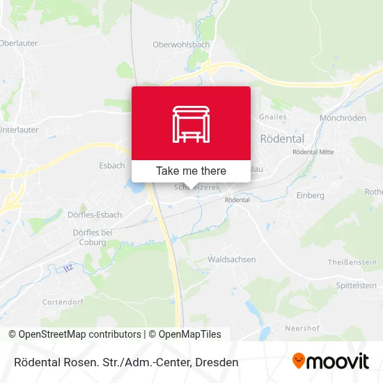 Rödental Rosen. Str. / Adm.-Center map