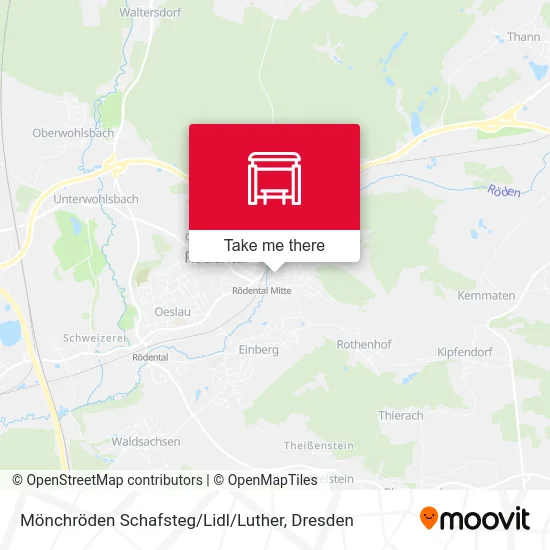 Карта Mönchröden Schafsteg / Lidl / Luther