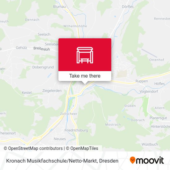 Карта Kronach Musikfachschule / Netto-Markt