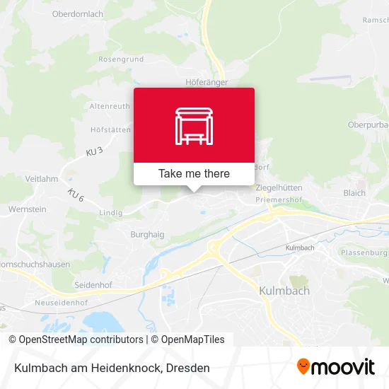 Карта Kulmbach am Heidenknock