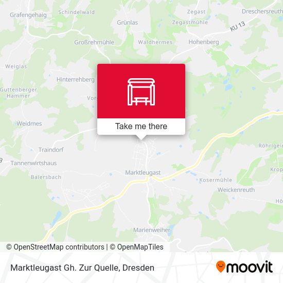 Карта Marktleugast Gh. Zur Quelle