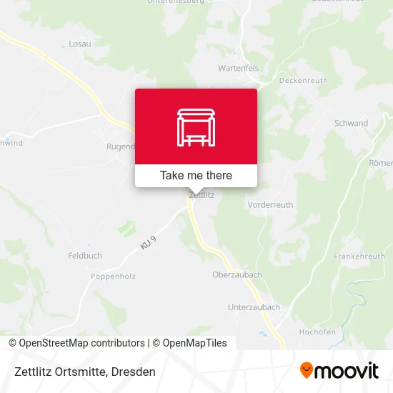 Карта Zettlitz Ortsmitte